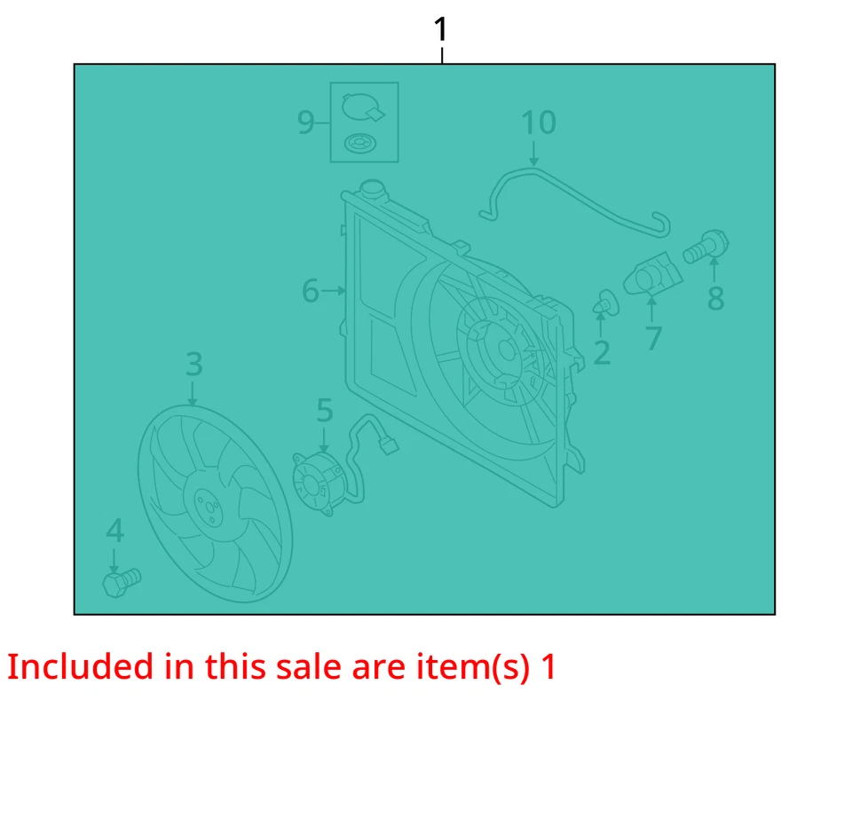 Conjunto de motor ventilador de refrigeración radiador eléctrico Kia Forte Koup 2010-2013 MQYZ1 Foto 2 de 3