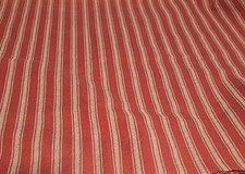 Gorgeous Red And Gold Stripe Fabric 1.5 Yds 58" Wide. Great For Curtains Pillows