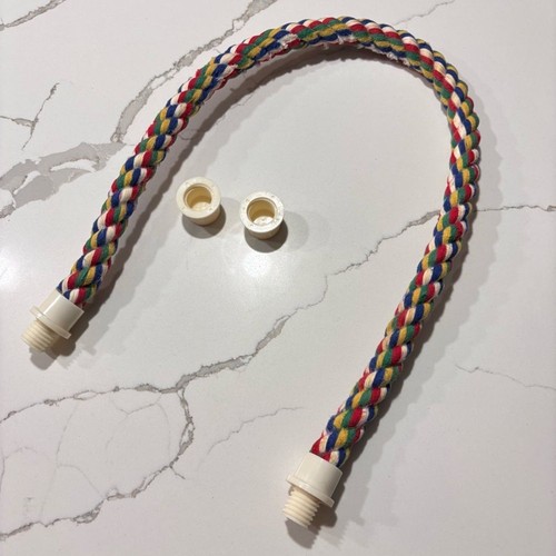 Booda Comfy Byrdy Cable Bird Perch 36-inch Cotton Braided Rope Pet Parrot Budgie