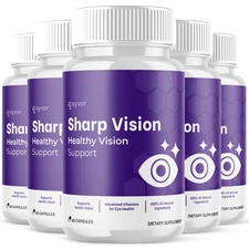 (5 Pack) Sharp Vision Enhance Vision, Support Healthy Eye Function 300 Capsules