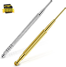 2 Pieces Facial Reflexology Massage Tool Retractable Acupuncture Pen, Stainless