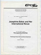1973 Carnegie Hall Josephine Baker and Her International Revue 