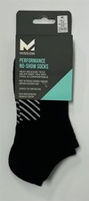 Mission Performance Vaporactive Technology No-Show Socks 2 Pairs Size Medium