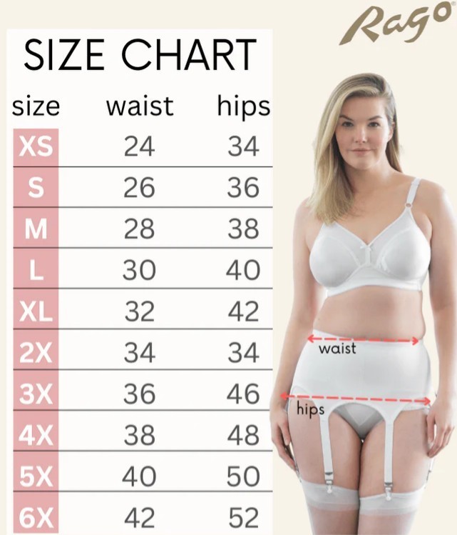 Rago Shapewear Garter Belt Style 72522 | eBay