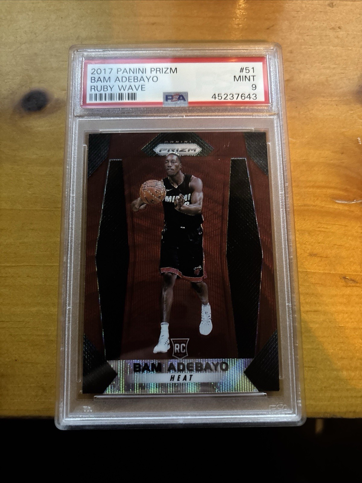 2017-18 Panini Prizm - Bam Adebayo #51 Ruby Wave Prizm (RC)