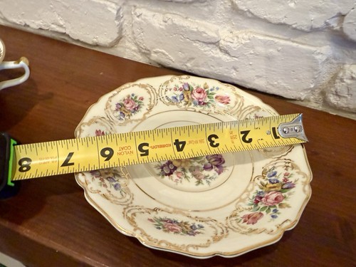 1 Continental Ivory Rosenthal Queens Bouquet Footed Soup Bowl And Underplate - Picture 14 of 15