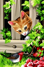 Seg De Paris Needlepoint canvas for halfstitch without yarn The Barrier SEU92...