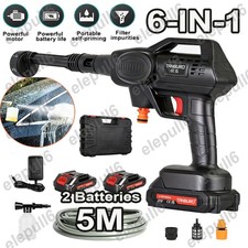3000W Akku Hochdruckreiniger 2 Akkus Auto Mobiler Druckreiniger Spritzpistole