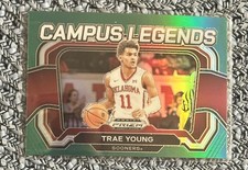 2024 Panini Prizm Draft Picks - Campus Legends Trae Young #7 Green Prizm