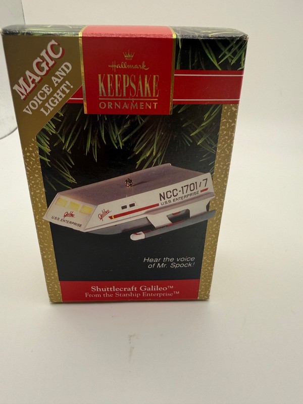 Hallmark Keepsake 1992 Star Trek Shuttlecraft Galileo Magic Ornament NIB Vintage