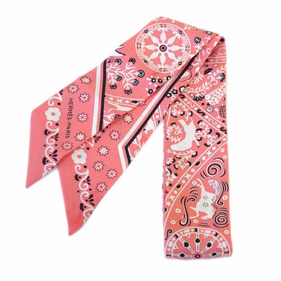 Hermès Scarf Twilly PEUPLE DU VENT 100% Silk Unused