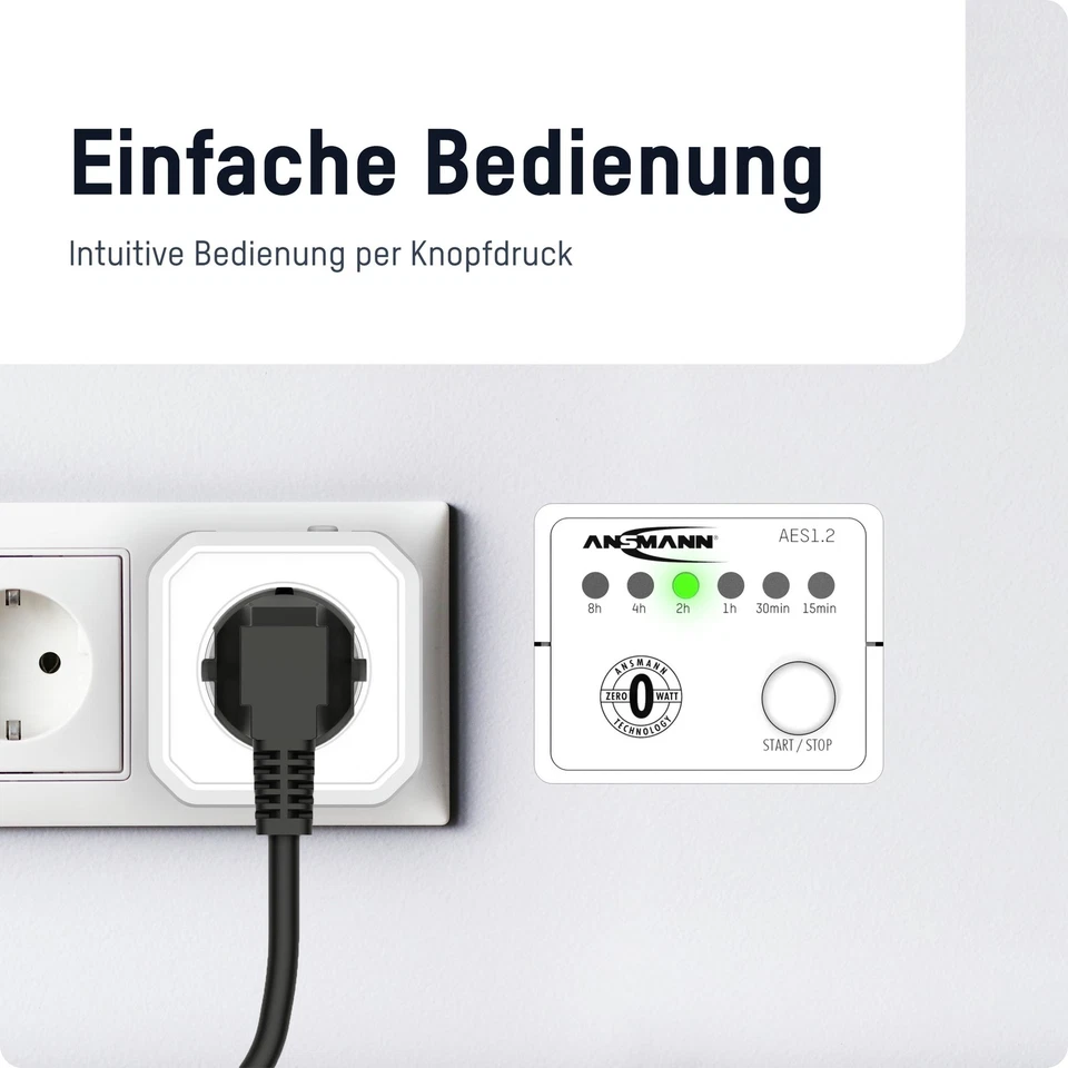 ANSMANN Timer Steckdose Schaltbar Energiespar-Steckdose Countdown Timer- 2 Stk - Bild 2 von 4