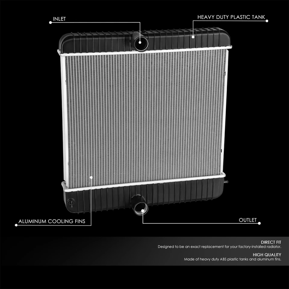 Radiador de 2 filas de aluminio para International 3200 4200 4300/Ford F650 750 2002-2007 Foto 2 de 4