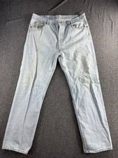 Vintage Levis 501 Jeans Men 40x32 Blue Denim 90s Button Fly Made In USA Distress