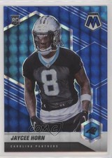 2021 Panini Mosaic Rookies Blue Mosaic Prizm 22/99 Jaycee Horn #343 0yn1