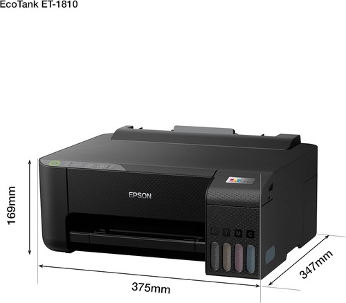 Epson EcoTank ET-1810 Tintenstrahldrucker, Wi-Fi, Schwarz, A4, 15ppm - Photo 7/8