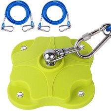 Heavy Duty Dog Tie Out Stake with 2x20FT Cables, Dual 360 Swivel Tangle-Fre