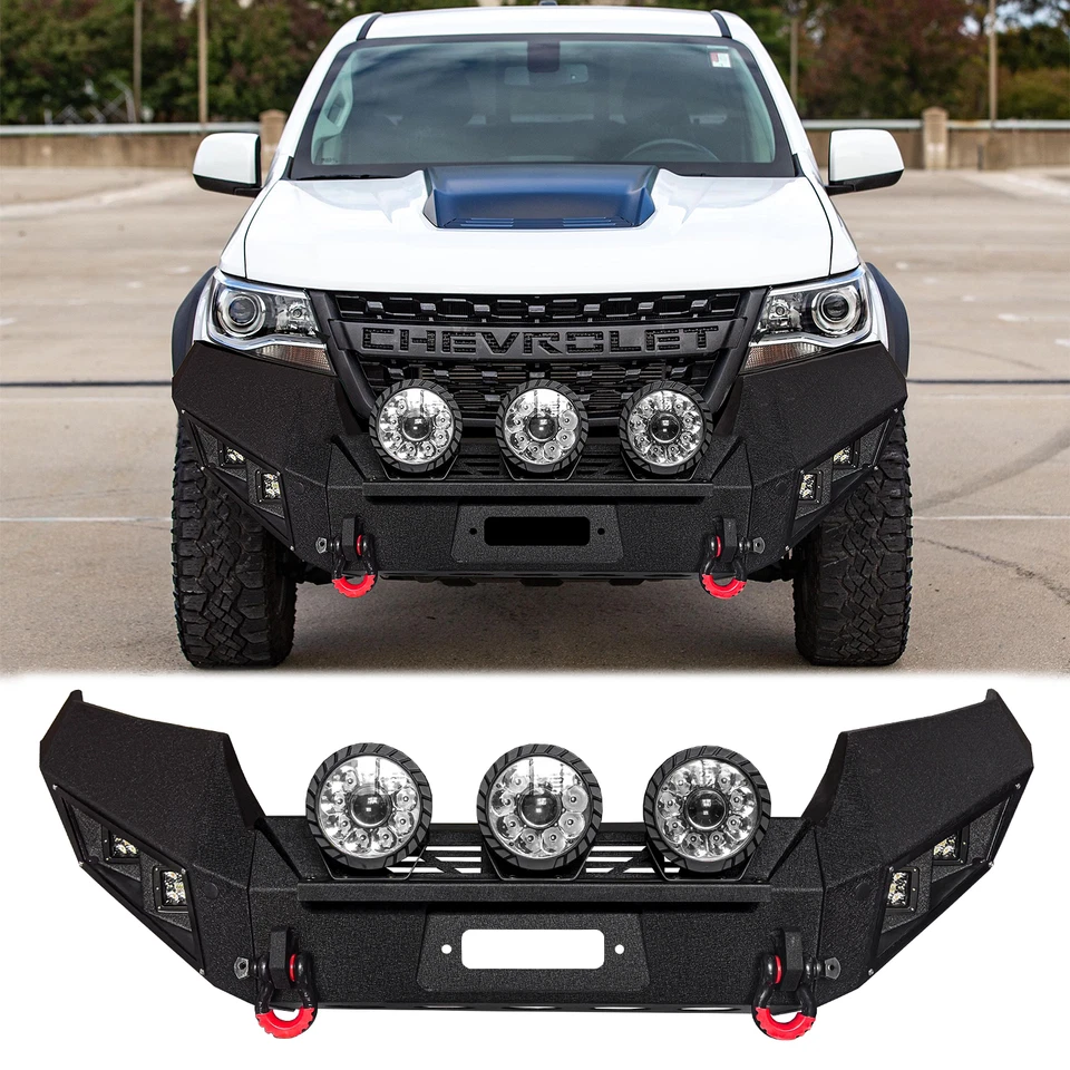 Vijay For2015-2022 Chevrolet Colorado Steel Front/Rear Bumper With Winch Plate Foto 2 de 4