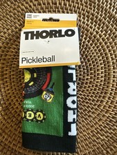 Thorlo Womens 6-10 Adult Cushion Pickleball Socks Black Vegas Limited Edit. NWT