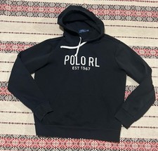 Polo Ralph Lauren RL 1967 Script Hoodie Black Sz M