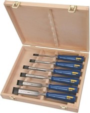 IRWIN Marples Chisel Set for Woodworking, 6-Piece (M444SB6N), Blue,‎hand_powered