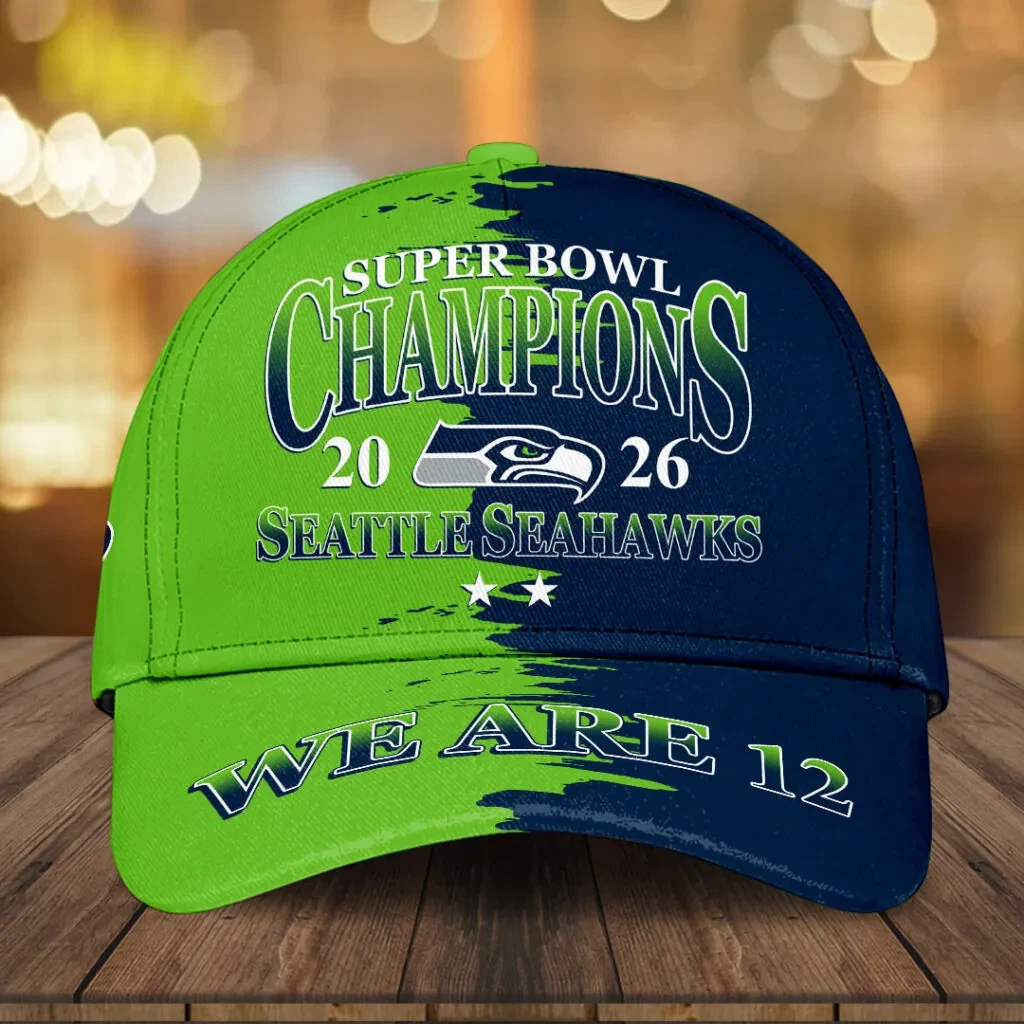 Seahawks 2025 Super Bowl LX Champions Classic Cap
