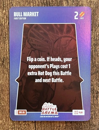 2026 Bo Jackson Battle Arena Bull Market First Edition Bonus Play Foil SP BPL-24