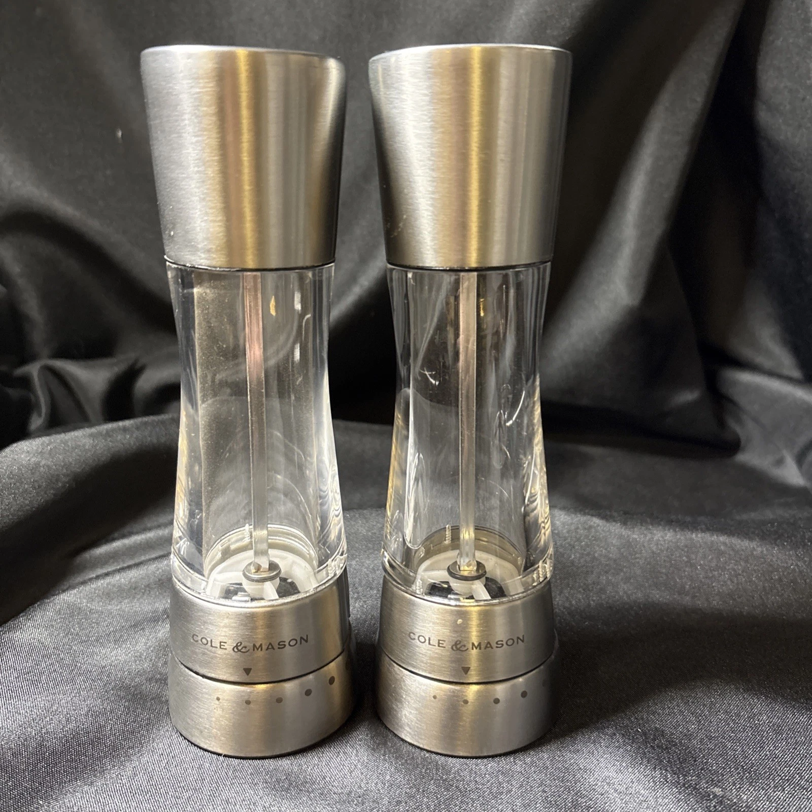 COLE & MASON Derwent Salt and Pepper Grinder Set - Stainless Steel Mills Include