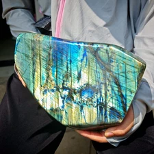 8.14LB Natural Labrador moonstone quartz free form mineral specimen3.7kg