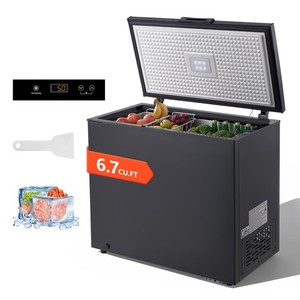 VEVOR Congélateur de poitrine 6.7 cu.ft / 189L Compact congélateur profond avec 2 Paniers de stockage
