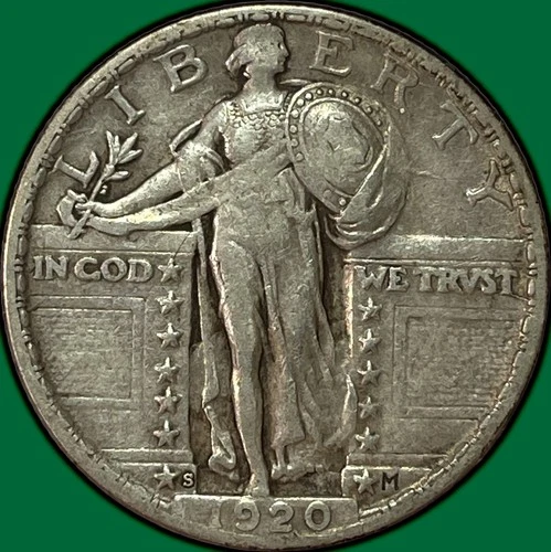 1920-S Standing Liberty Quarter Extremely Fine XF Coin #33986
