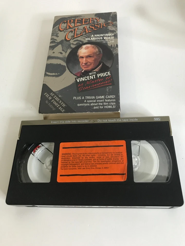 Creepy Classics VHS (1988) Vincent Price Horror B-Movie Comedy - Image 4 of 4