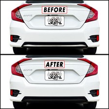 Chrome Delete Blackout Overlay for 2019-21 Honda Civic Rear Bumper Diffuser Trim