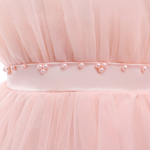 Elegant Wedding Party Girl Dress Children Bow Bridemaid Lace Princess Prom Gown - Picture 18 of 32