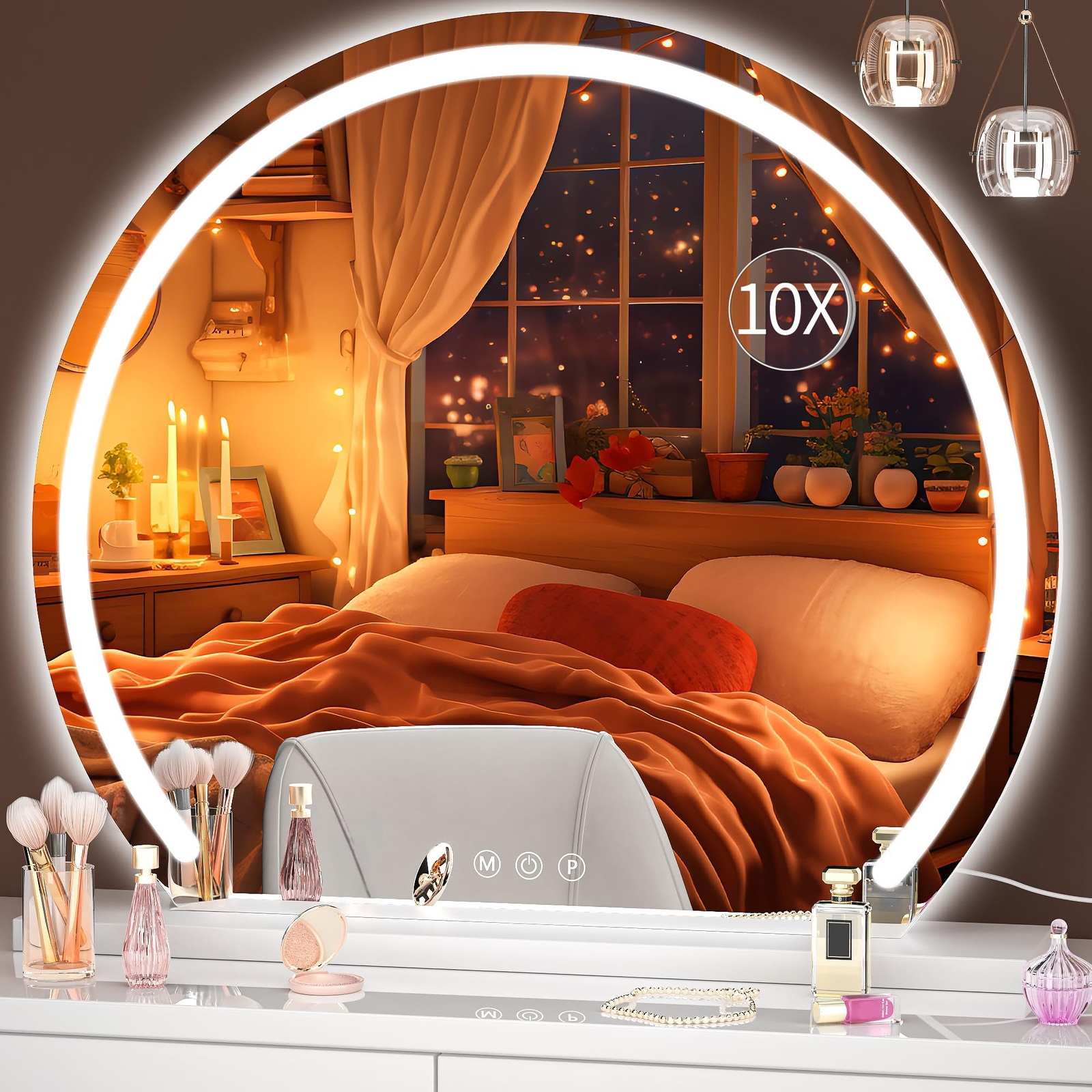 32 Inch LED Vanity Mirror with Bright Lights for Makeup and Grooming