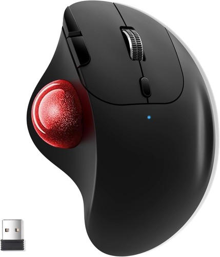 Nakabayashi Digio 2 Q Small Trackball Bluetooth Mouse Quiet 5 Button Black - 第 1/4 張圖片