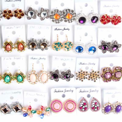 Wholesale 50pairs/Lot Mix Style Fashion Studs Jewelry Earrings For