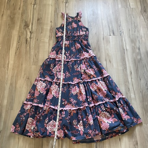 Matilda Jane Enchanted Garden Clarabelle Halter Blue Floral Maxi Dress Girl’s 16 - Picture 15 of 15