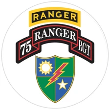 75th Ranger Regiment Bumper Sticker Military Vinyl Soldier Decal 5"