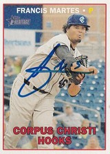 FRANCIS MARTES SIGNED AUTO'D 2016 TOPPS HERITAGE MINORS CARD #17 HOUSTON ASTROS