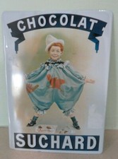 2003 Chocolat Suchard sign metal French sign ,Editions Clouet  candy