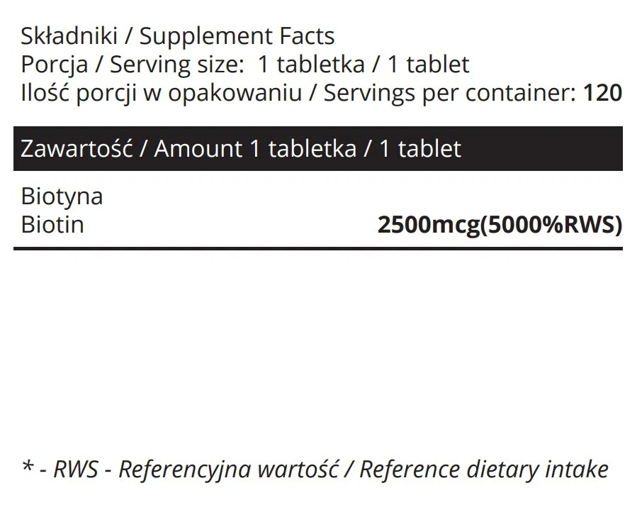 Biotin 2500 mcg – Vitamin B7 – Tab – Hair, Skin, Nails & Energy Support – Sowelo - Image 3 of 4