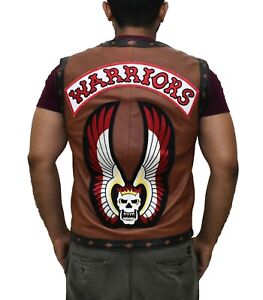 Best For Halloween The Warriors Movie Real Leather Vest/Jacket 