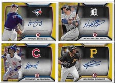 2015 Bowman Sophomore Standouts Arismendy Alcantara Gold Auto 28/50 Cubs