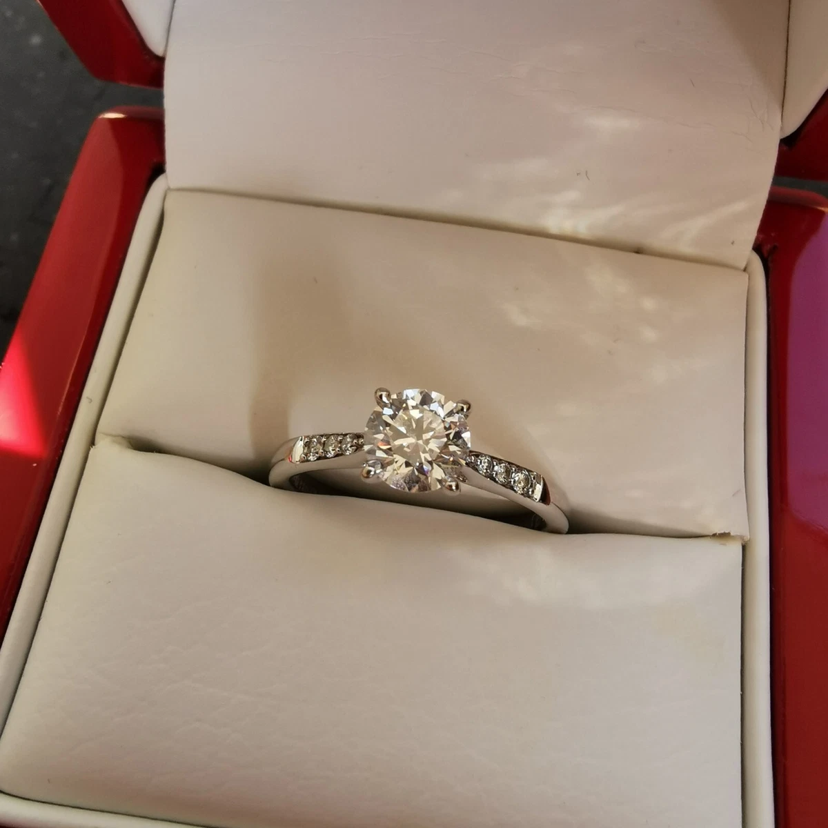 18k white gold Diamond Engagement Ring eBay