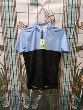 Nine Bull Men's Black/Blue Short Sleeve Cycling Shirt Size M