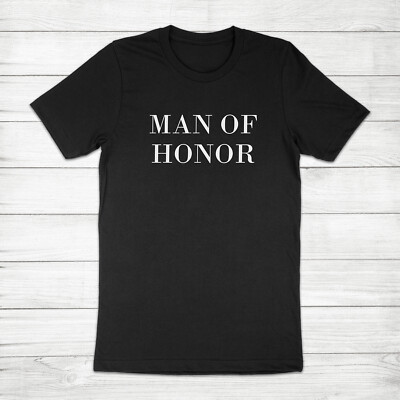 Man of Honor Groomsman Wedding Party Bachelor Bridesman Best Man Tee T-Shirt