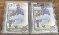 Robert Dominguez 2022 Bowman Prospects Chrome 1st Bowman #BCP-51 Mets Lot (2)
