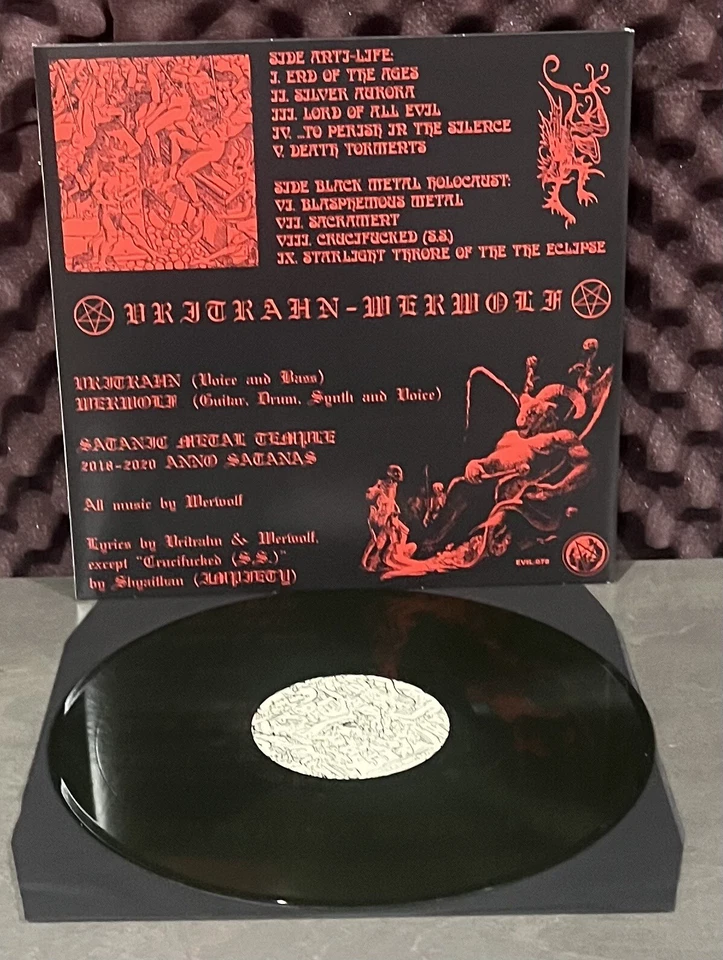 Vritrahn-Werwolf  S/T Transparent Swamp Green Vinyl LTD100 FFO Satanic Warmaster - Image 2 of 3