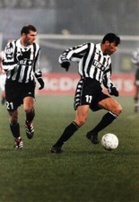 Photo de presse vintage Football, Juventus, Fonseca,Zidane,1999,tirage